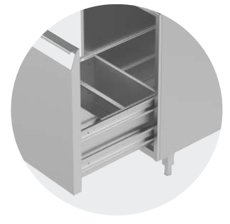 MODULE WITH DRAWER FOR WASTE BIN - Steelior