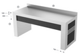 Kitchen island, single sided (wall version) - Steelior