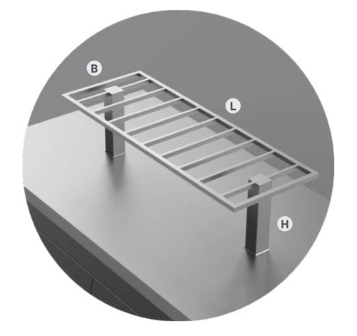 COOKING ISLAND SHELF - Steelior