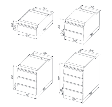 Drawers for worktables - Steelior