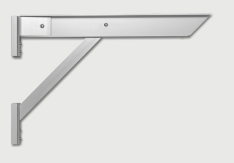 Aluminum shelf bracket for wall shelves - Alux reinforced - Steelior