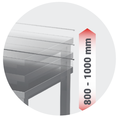 ELECTRIC HEIGHT ADJUSTABLE TABLE WITH GRID SHELF - Steelior